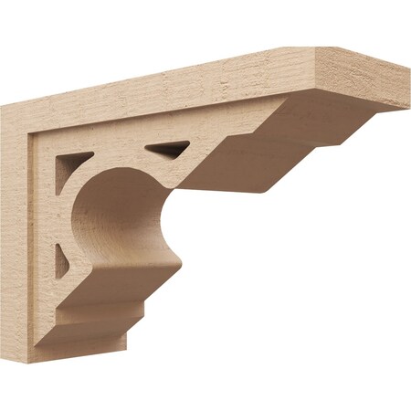 Ekena Millwork 9"W x 27"D x 18"H Classic Sheridan Rough Cedar Woodgrain TimberThane Corbel, Primed Tan CORUR09X27X18SHERCPR